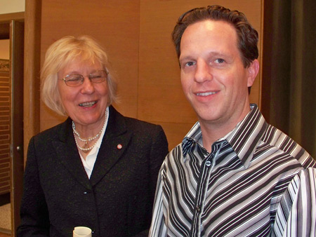 Silvija Rutenbergs, President of Latvian Association of Cleveland, with  Arunas Nasvytas