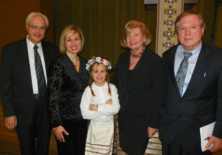 Pianist Joseph Kolecki, Virginia Bruozis-Muliolis, young singer, Ingrida Bublys and Dr. Vik Stankus