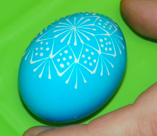 Pysanka easter egg - blue