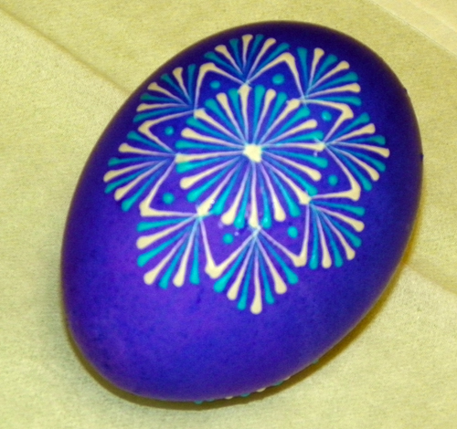 Finished Lithuanian pysanka Easter egg