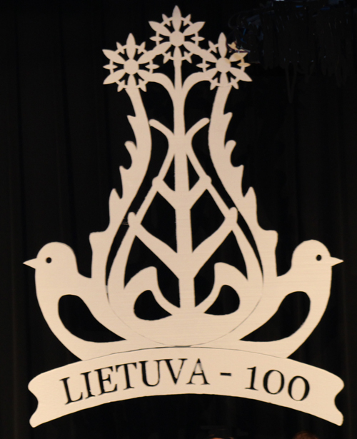 Lietuva Lithuania 100th anniversary sign