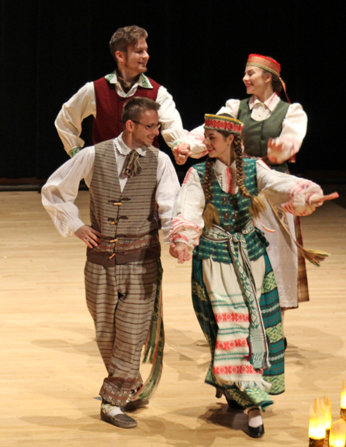 Dancers from Svyturys and Gintaras performed Lithuania, you are Mine or Tu Lietuva tu mana'.
