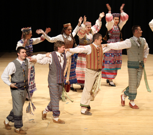 Young dancers from Svyturys performed the Lithuanian dance 
