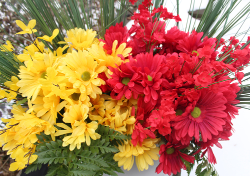 Flowers for Lithuanian independence