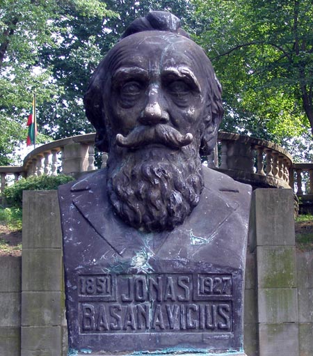 Jonas Basanavicius statue in Lithuanian Cultural Garden in Cleveland Ohio (photos by Dan Hanson)