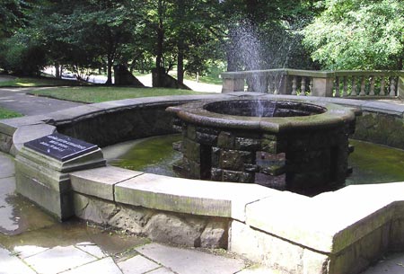 Fountain of Biruta in Lithuanian Cultural Garden in Cleveland Ohio (photos by Dan Hanson)