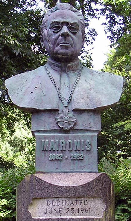 Maciulis Maironis statue in Lithuanian Cultural Garden in Cleveland Ohio (photos by Dan Hanson)
