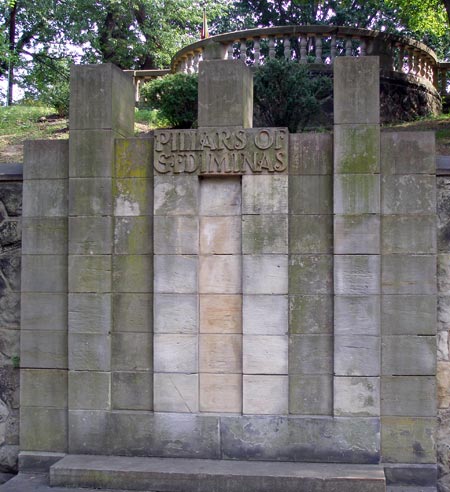 Pillars of Gediminas in Lithuanian Cultural Garden in Cleveland Ohio (photos by Dan Hanson)