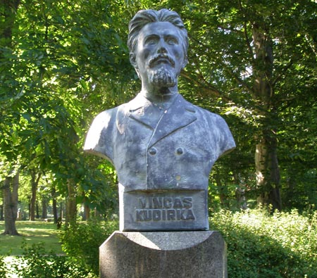 Vincas Kudirka statue in Lithuanian Cultural Garden in Cleveland Ohio (photos by Dan Hanson) 