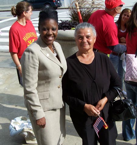 City of Cleveland Mayoral Chief of Affairs Ms. Valarie McCall with Mrs. Danica Stojanovski