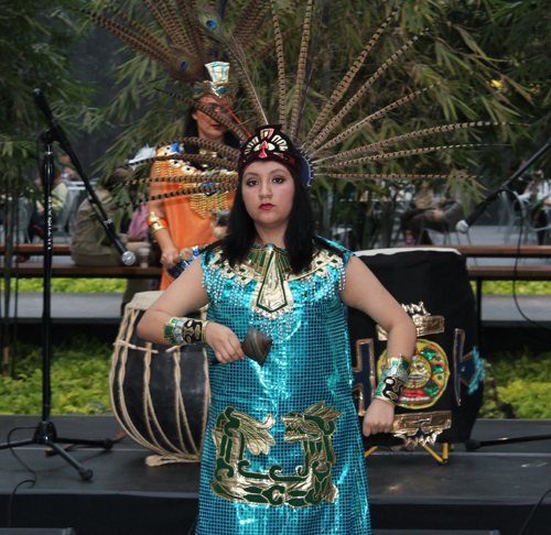 Grupo Tepehuani Nelli perform an ancient Mexican Aztec dance 