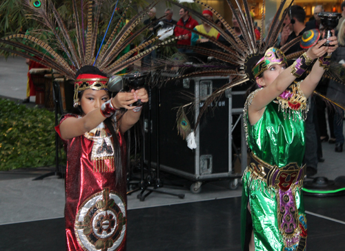 Grupo Tepehuani Nelli perform an ancient Mexican Aztec dance 