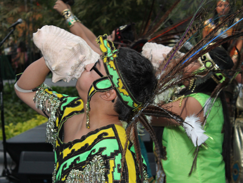 Grupo Tepehuani Nelli perform an ancient Mexican Aztec dance 