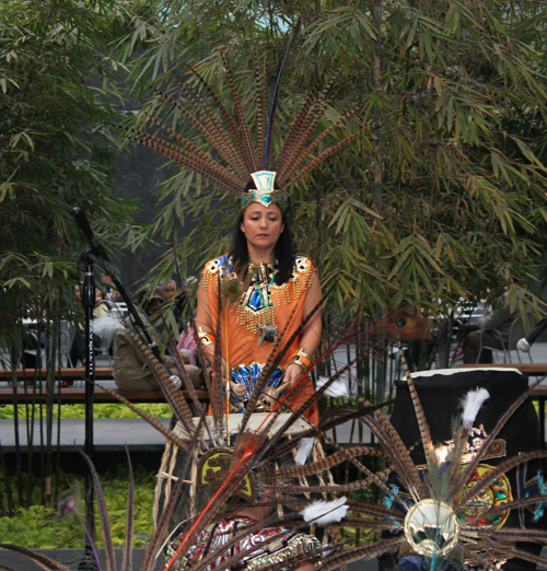 Grupo Tepehuani Nelli perform an ancient Mexican Aztec dance 