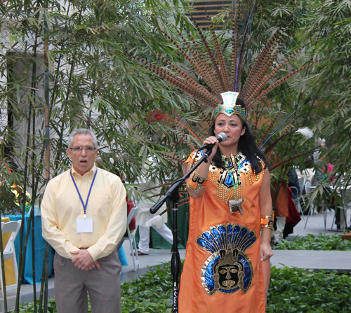 Grupo Tepehuani Nelli perform an ancient Mexican Aztec dance 