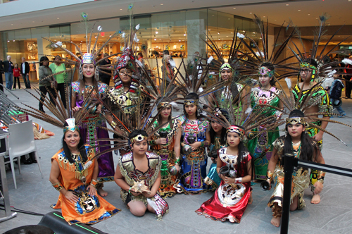 Grupo Tepehuani Nelli perform an ancient Mexican Aztec dance 