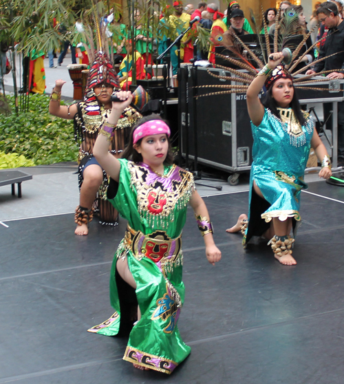 Grupo Tepehuani Nelli perform an ancient Mexican Aztec dance 