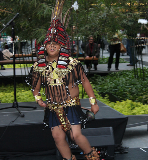 Grupo Tepehuani Nelli perform an ancient Mexican Aztec dance 