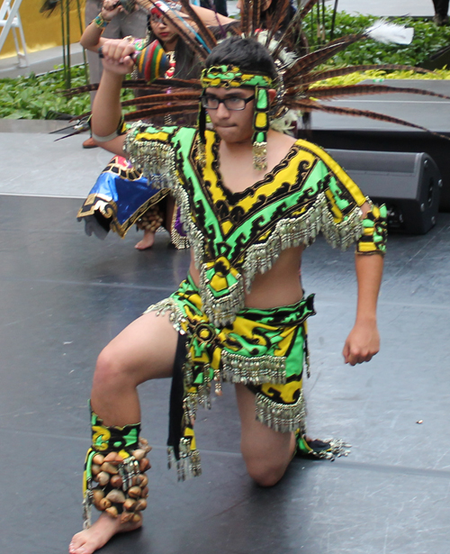 Grupo Tepehuani Nelli perform an ancient Mexican Aztec dance 