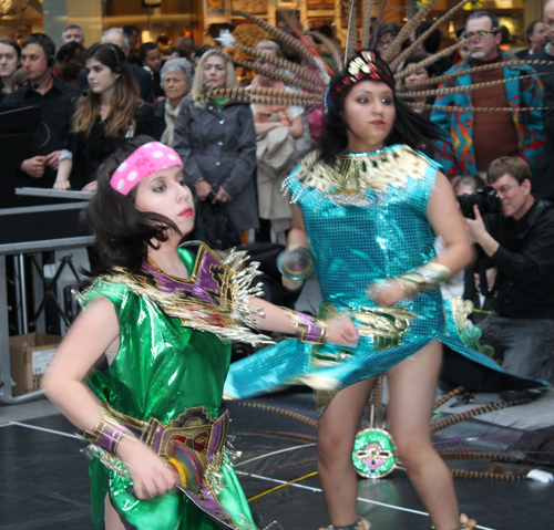 Grupo Tepehuani Nelli perform an ancient Mexican Aztec dance 