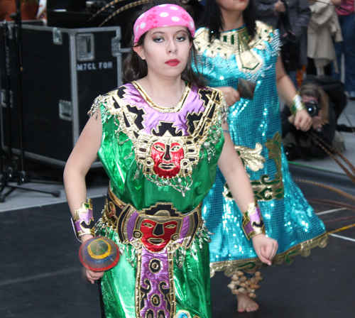 Grupo Tepehuani Nelli perform an ancient Mexican Aztec dance 