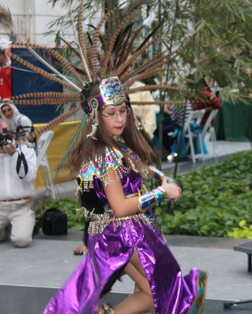 Grupo Tepehuani Nelli perform an ancient Mexican Aztec dance 