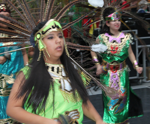 Grupo Tepehuani Nelli perform an ancient Mexican Aztec dance 