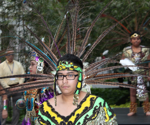 Grupo Tepehuani Nelli perform an ancient Mexican Aztec dance 