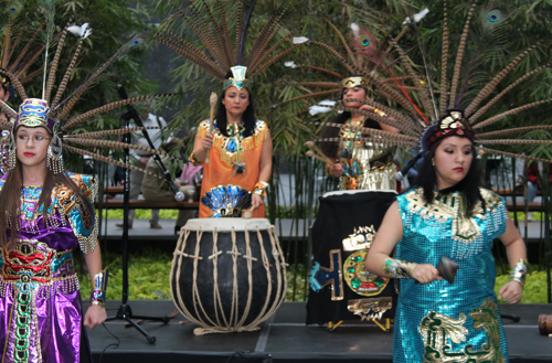 Grupo Tepehuani Nelli perform an ancient Mexican Aztec dance 