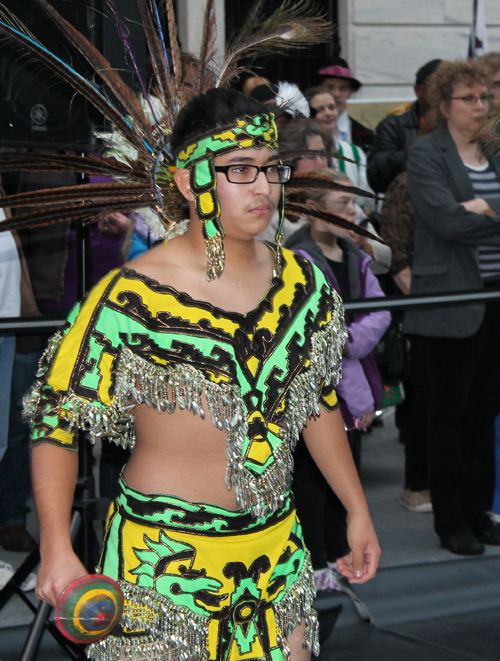 Grupo Tepehuani Nelli perform an ancient Mexican Aztec dance 