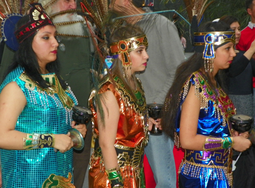 Grupo Tepehuani Nelli perform an ancient Mexican Aztec dance 