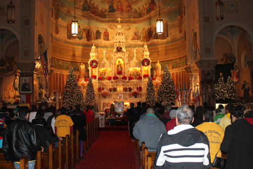 Crowd at St Casimir Church