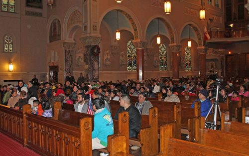 Crowd at St Casimir Church