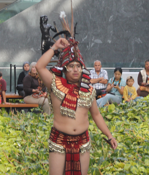 Grupo Tepehuani Nelli performed pre-Hispanic era dances in beautiful Mexican Aztec costumes 