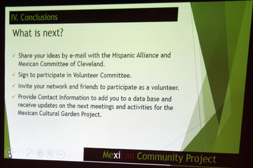 Mexican Cultural Garden slide next steps