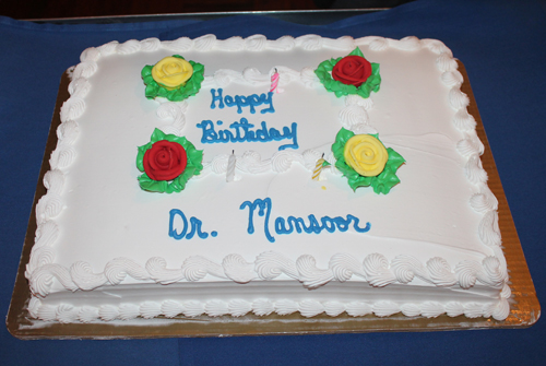 Cake for Dr. Mansoor Ahmed