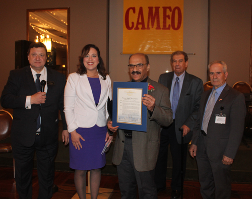 Pierre Bejjani, Councilwoman Jasmin Santana, Dr Mansoor Ahmed, Abby Mina and Tony Abdulkarim