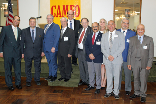 Cuyahoga County Executive Armond Budish swears in the new CAMEO board