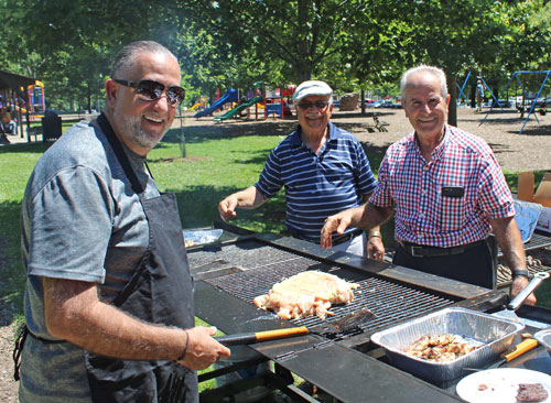 Working the grill at CAMEO picnic - Nemer Saueidi, Faris Alameh and Tony Abdulkarim