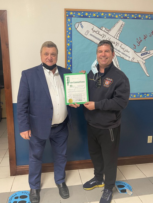 Pierre Bejjani with Parma Mayor Tim DeGeeter