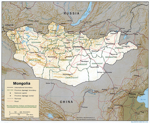 Map of Mongolia