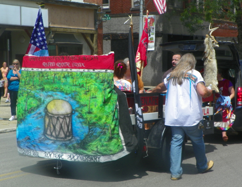 Native Americans from the Lenape Nations marched in the 4th Annual Downtown Ashtabula Multi-Cultural  Parade