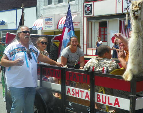 Native Americans from the Lenape Nations marched in the 4th Annual Downtown Ashtabula Multi-Cultural  Parade