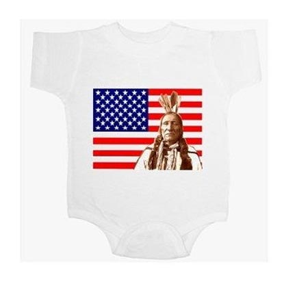 Native American warrior baby onesie