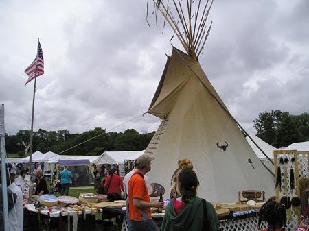 Native American Indian Powwow teepee in Cleveland Ohio (Dan Hanson photos)