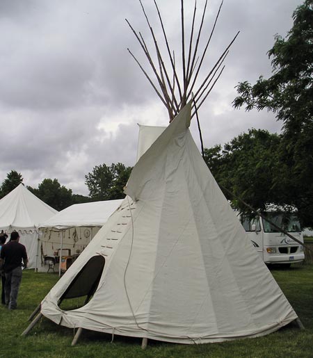 American Indian Teepee at Powwow in Cleveland Ohio