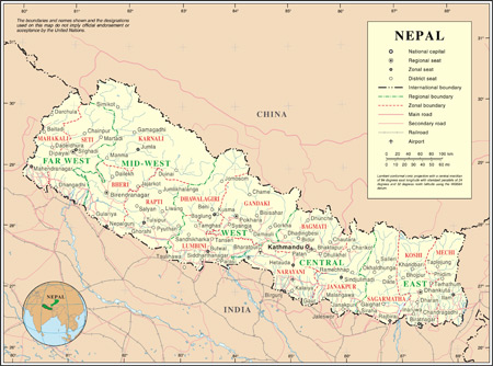 Map of Nepal