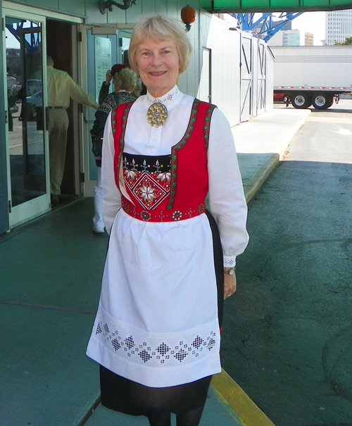 Catherine Jorgensen McCutcheon in her Norwegian costume or bunad