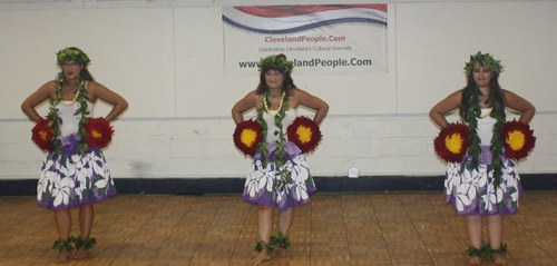 Ladies from the Ohana Aloha Polynesian Dancers performed a traditional Hawaiian Island dance