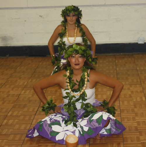 Ladies from the Ohana Aloha Polynesian Dancers performed a traditional Hawaiian Island dance